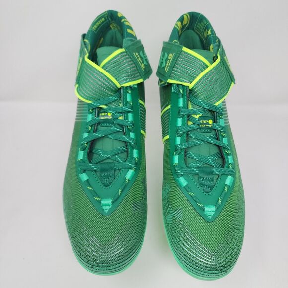 Under Armour Football Cleats Mens 9 Green Highlight MC Logo Spell Out Striped - Picture 5 of 10